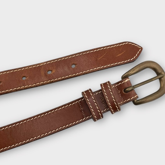 CLUB MONACO vintage brown leather belt size small/medium women’s - Picture 3 of 4
